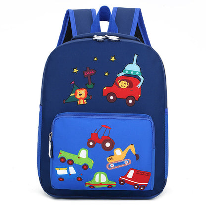 Sac à dos de maternelle, dessin animé, enfants mignons, sortent pour réduire le fardeau du sac à dos, tissu en Nylon, couleur frappée, sac d'école pour petits animaux