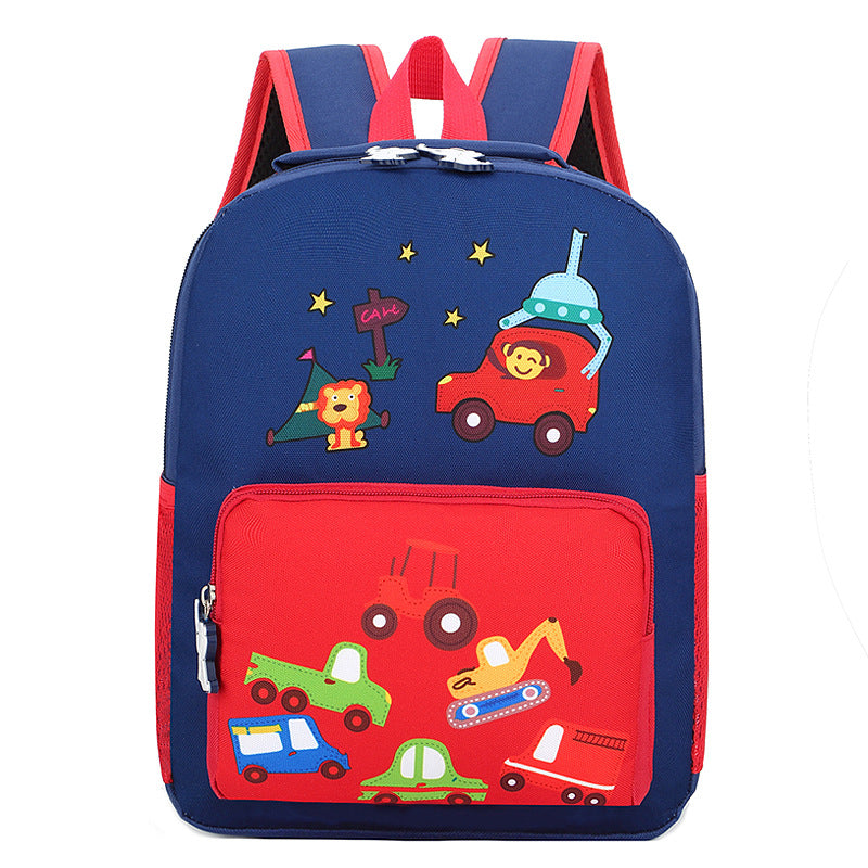 Sac à dos de maternelle, dessin animé, enfants mignons, sortent pour réduire le fardeau du sac à dos, tissu en Nylon, couleur frappée, sac d'école pour petits animaux