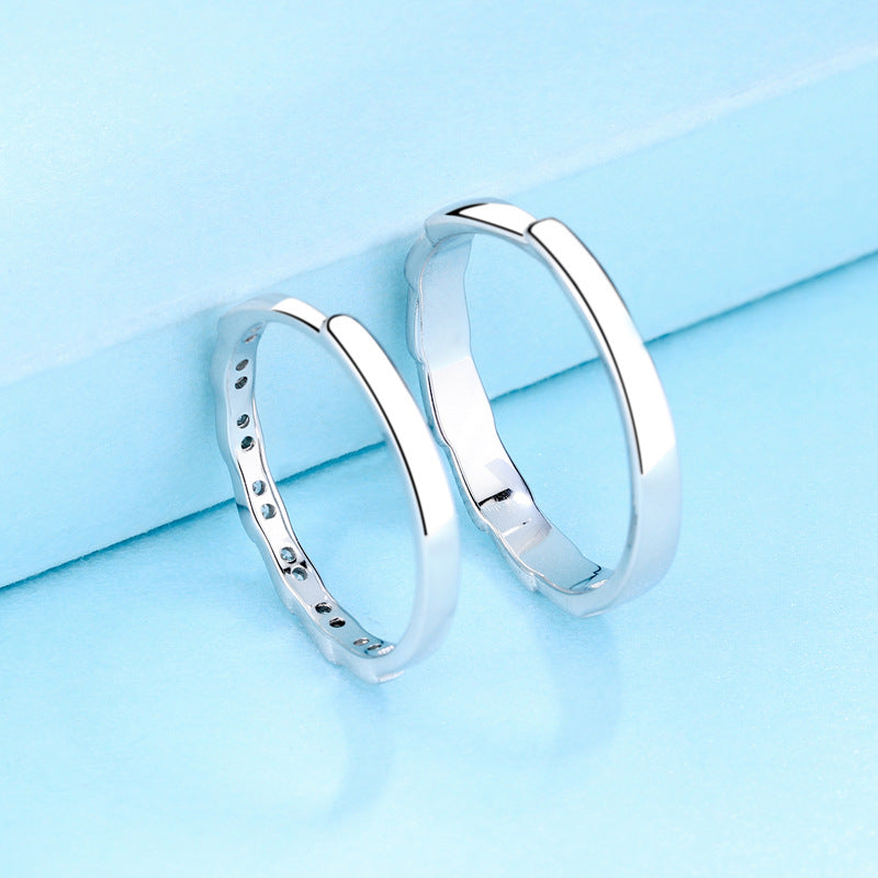 Sterling Silver Couple Rings For Men And Women