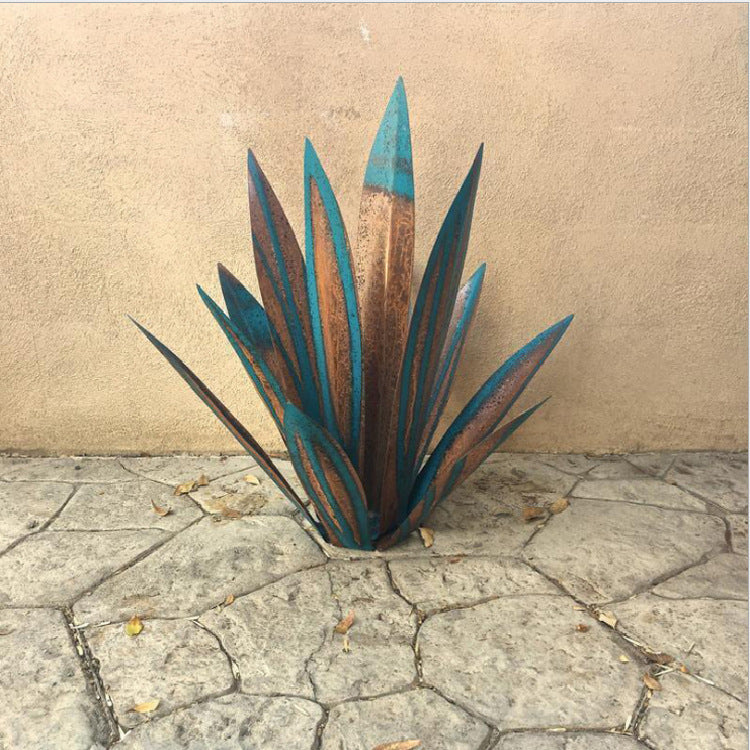 DIY Metal Art 9 Leaves Tequila Rustic Sculpture Rust Garden Yard Art Statues Craft Home Decor Signs Decoration