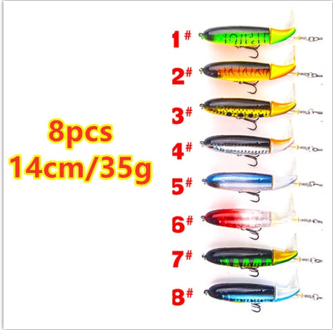 Road Sub-bait Propeller Tractor Hard Bait Floating Water Pencil Lure Bait