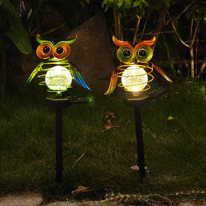 Summer Home Solar Owl Lawn Lamp - Waterproof LED Garden Pathway Lighting