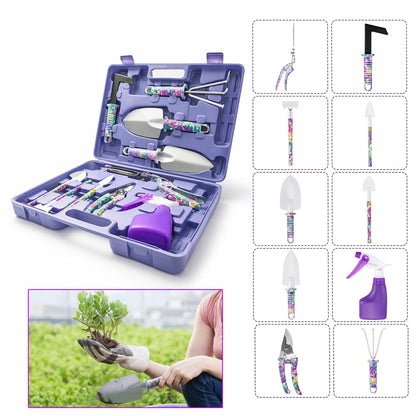 Ensemble d'outils de jardin de Camouflage, pelle de greffage, râteau, ciseaux en acier inoxydable, bouteille de pulvérisation, Kit d'outils de jardin