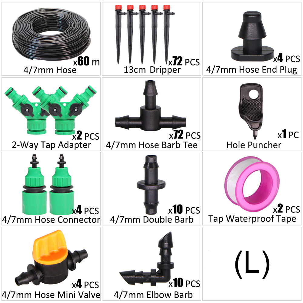 Kit de système d'irrigation automatique de jardin 50M, minuterie