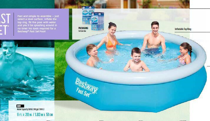 Grande piscine familiale pour adultes et enfants, avec anneau supérieur plus épais, jeu d'eau gonflable en plein air