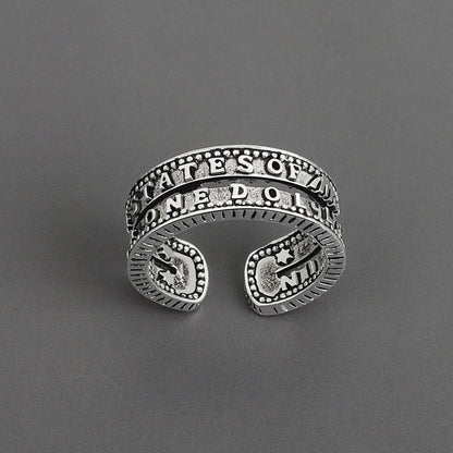 Men And Women English Alphabet Rings