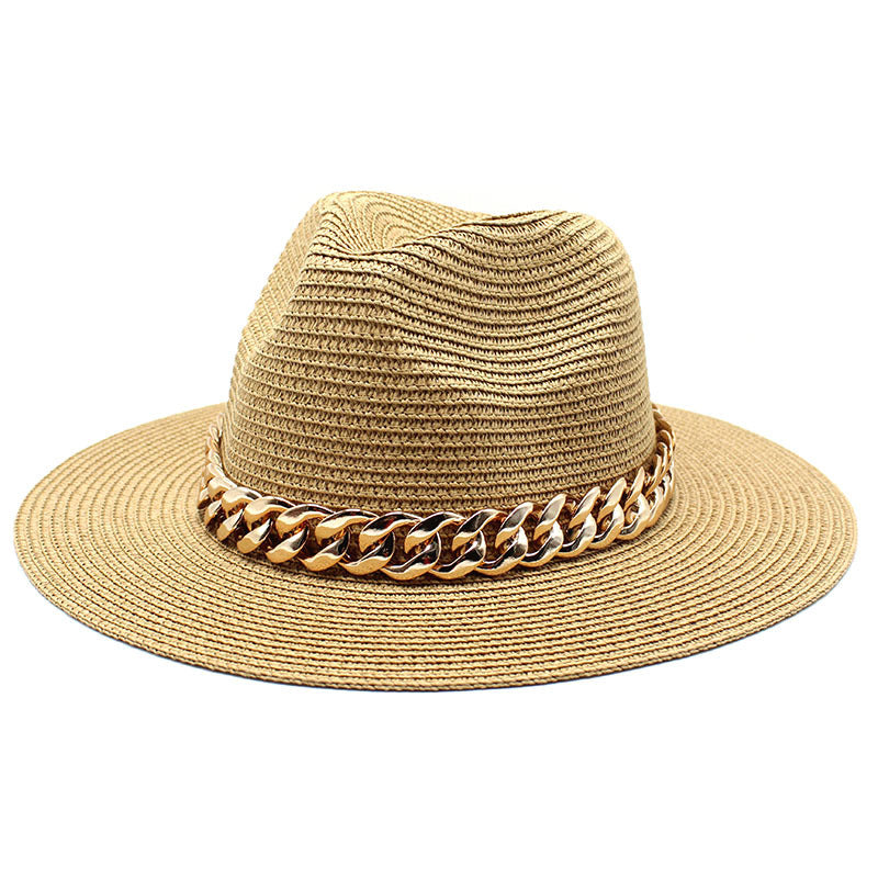 Sommarhattar Vårsvart Khaki Beach Casual Sommarhatt för män