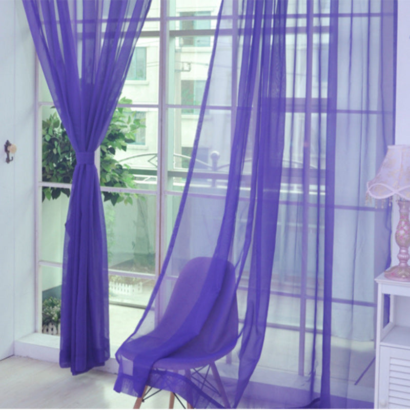 Rideaux en Tulle solide, modernes, pour salon, transparents, pour fenêtre, pour la chambre à coucher