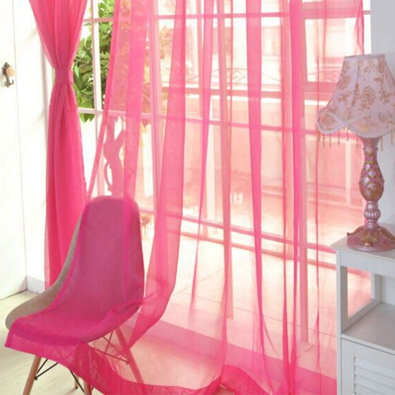 Rideaux en Tulle solide, modernes, pour salon, transparents, pour fenêtre, pour la chambre à coucher