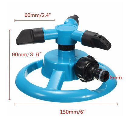 Garden Small Triple Rotary Lawn Sprinkler Automatic Garden