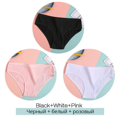 Women Underpants Solid Girls Briefs Sexy Female Lingerie M-XL Comfort Underwear