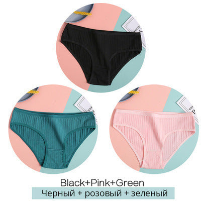 Women Underpants Solid Girls Briefs Sexy Female Lingerie M-XL Comfort Underwear