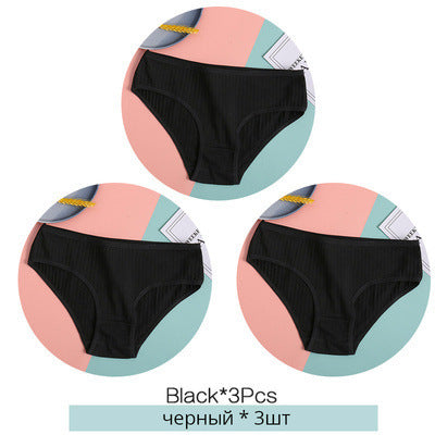 Women Underpants Solid Girls Briefs Sexy Female Lingerie M-XL Comfort Underwear