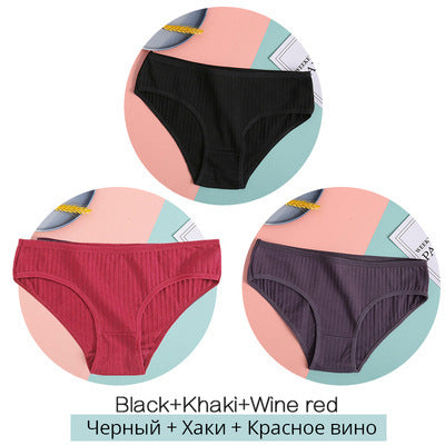 Women Underpants Solid Girls Briefs Sexy Female Lingerie M-XL Comfort Underwear