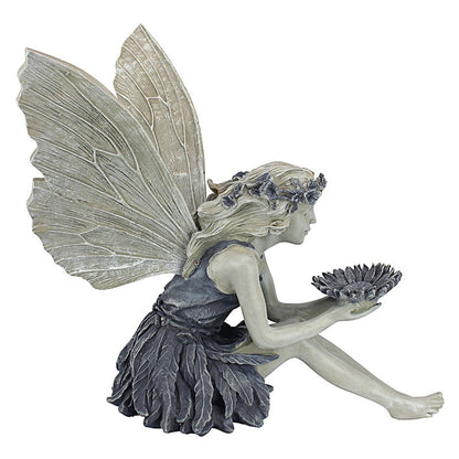 Fairy Sitting Garden Statue Dekoration Resin Crafts Inredningstillbehör Hem Landscaping bakgård gräsmatta dekoration