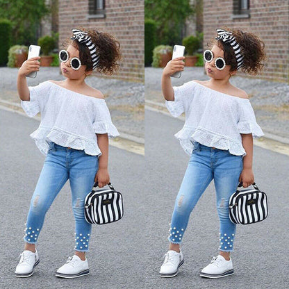 Chemise et short pour filles, vêtements pour enfants, ensemble pour bébés