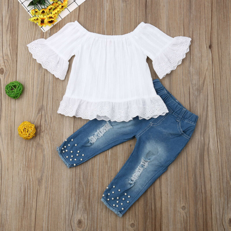 Chemise et short pour filles, vêtements pour enfants, ensemble pour bébés