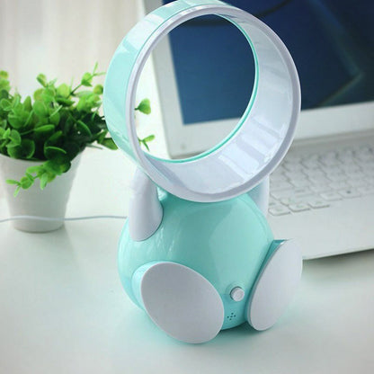 Leafless Fan Student Dormitory Household Mini Electric Fan Cartoon Creative USB Fan Desktop Stand Fan