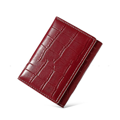 Fashion Simple Short Buckle Tri-fold Wallet