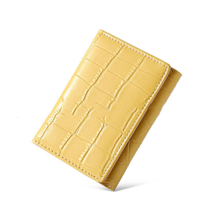 Fashion Simple Short Buckle Tri-fold Wallet