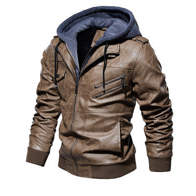 Vinter Fashion Motorcykel Läder Jacket Män Slim Fit oblique blixtlås PU jackor höst män läder Biker rockar krig m Streetwear.