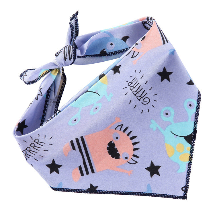 Justerbar Hund Bandana Bomull Husdjur Halsduk Katt Triangel Scarf Mjuk Saliv Handduk Liten Medium Stor Hundtillbehör