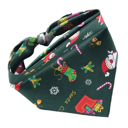 Justerbar Hund Bandana Bomull Husdjur Halsduk Katt Triangel Scarf Mjuk Saliv Handduk Liten Medium Stor Hundtillbehör