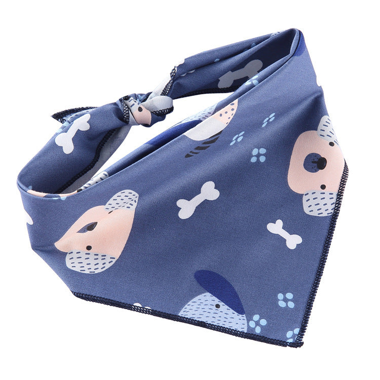 Justerbar Hund Bandana Bomull Husdjur Halsduk Katt Triangel Scarf Mjuk Saliv Handduk Liten Medium Stor Hundtillbehör