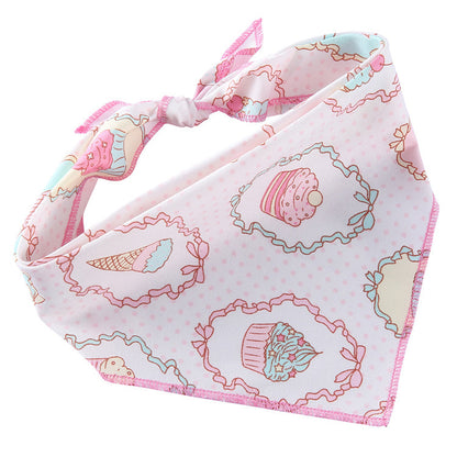 Justerbar Hund Bandana Bomull Husdjur Halsduk Katt Triangel Scarf Mjuk Saliv Handduk Liten Medium Stor Hundtillbehör