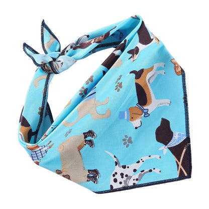 Justerbar Hund Bandana Bomull Husdjur Halsduk Katt Triangel Scarf Mjuk Saliv Handduk Liten Medium Stor Hundtillbehör