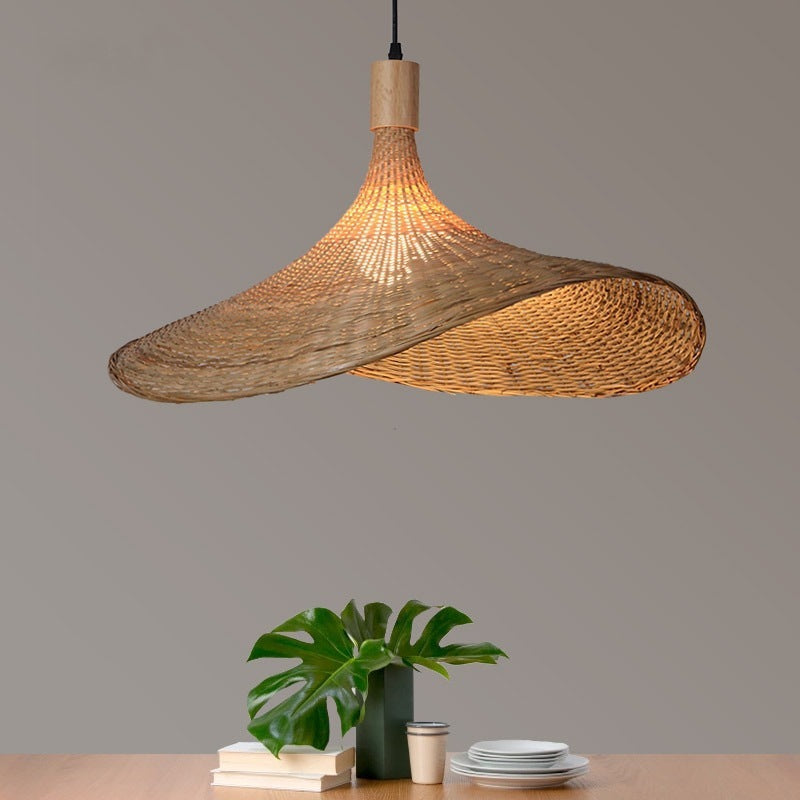 Bamboo Chandelier Nya japanska Style Lampor