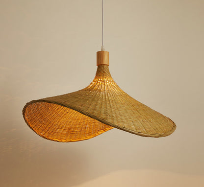 Bamboo Chandelier Nya japanska Style Lampor