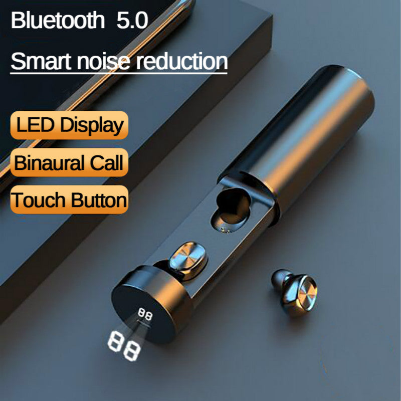 Bluetooth-hörlurar 5.0 trådlösa 8D HIFI Sportmikrofon-hörlurar med mikrofon och spelmusik