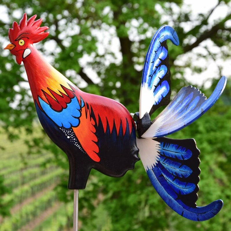 Summer Home Vacation - Rooster Windmill Garden Decor