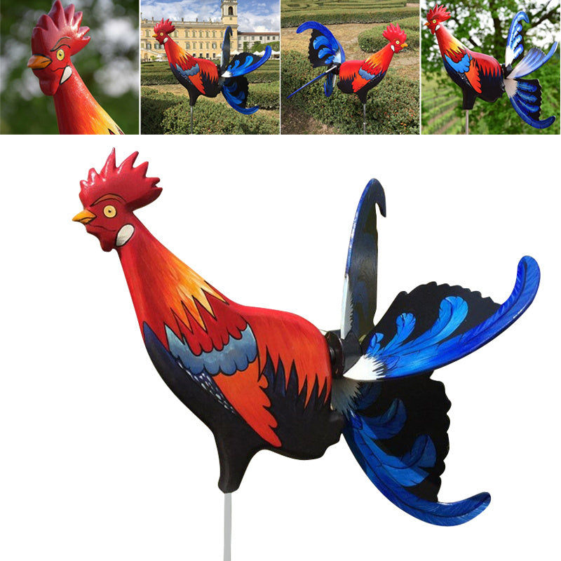 Summer Home Vacation - Rooster Windmill Garden Decor