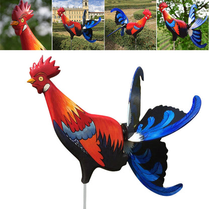 Summer Home Vacation - Rooster Windmill Garden Decor