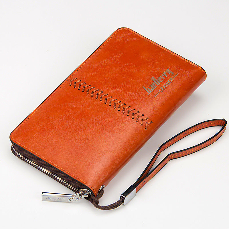 Leather Men's Clutch Bag Multifunctional Wallet Men