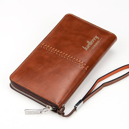 Leather Men's Clutch Bag Multifunctional Wallet Men