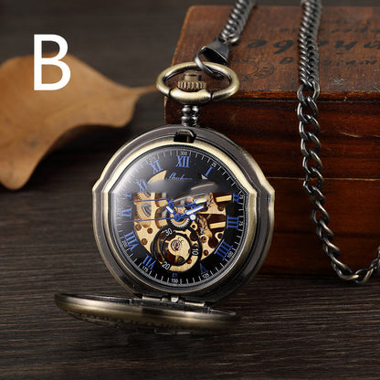 Romaji Hollow Pocket Watch With Gear Parts