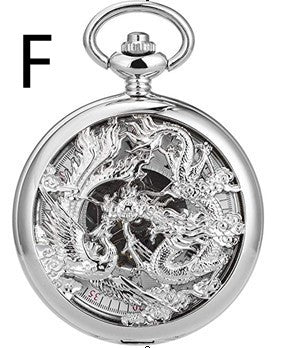 Montre de poche creuse Romaji avec pièces d'engrenage