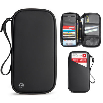 Porte-carte multifonctionnel, porte-passeport de voyage à l'étranger, brosse antivol RFID, porte-passeport de voyage étanche