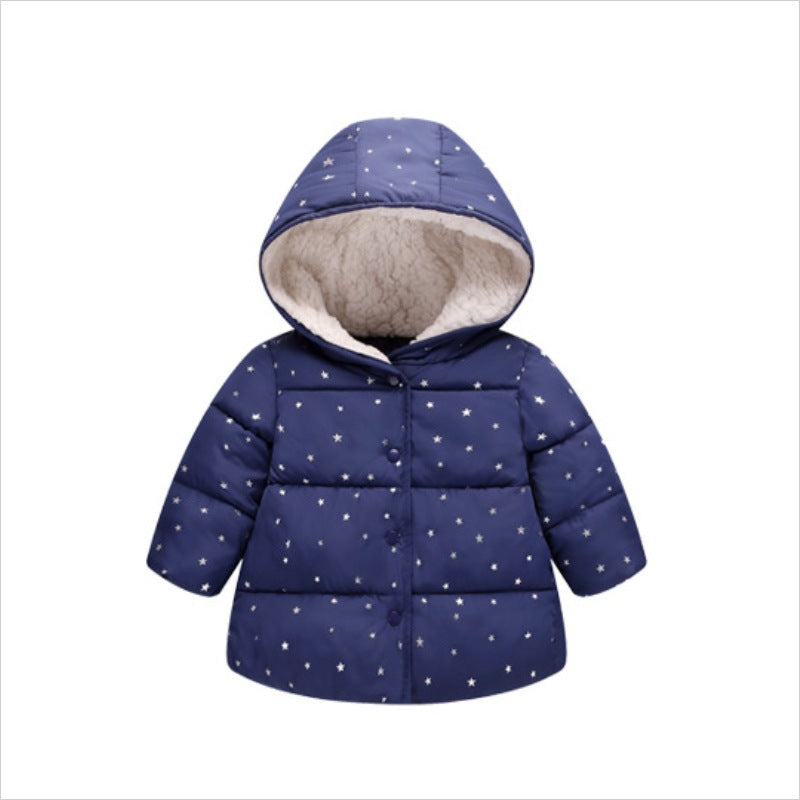 Commerce extérieur nouvelle veste rembourrée en coton pour enfants, veste rembourrée en coton pour bébé Style étoile