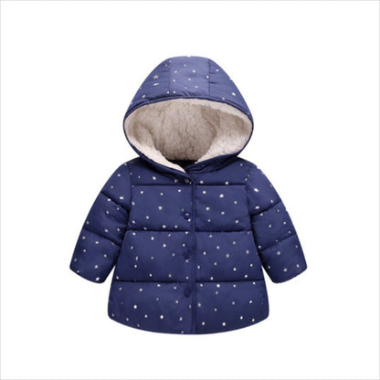 Commerce extérieur nouvelle veste rembourrée en coton pour enfants, veste rembourrée en coton pour bébé Style étoile