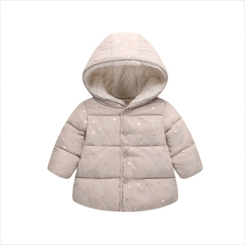 Commerce extérieur nouvelle veste rembourrée en coton pour enfants, veste rembourrée en coton pour bébé Style étoile