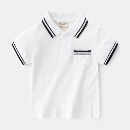 Pojkarnas T-shirt Sommar Polo-skjorta