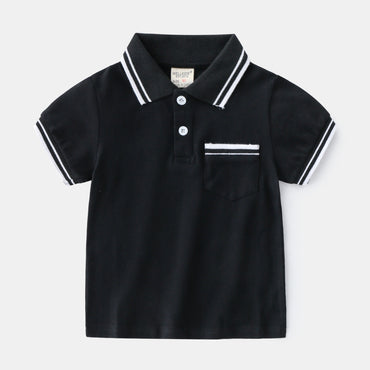 Pojkarnas T-shirt Sommar Polo-skjorta