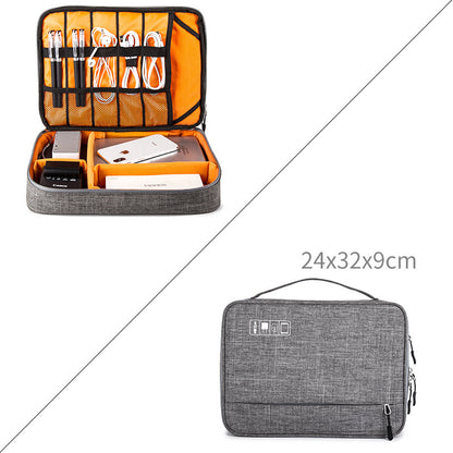 Sac de voyage pour câbles, organisateur de gadgets USB numériques portables, fils de chargeur, pochette de rangement à fermeture éclair pour cosmétiques, kit d'accessoires et fournitures