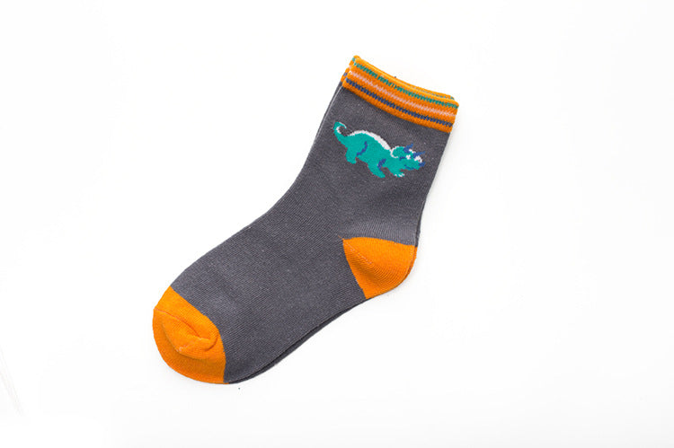 Boy Socks Big, Medium And Small Children's Socks Dinosaur