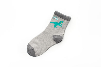 Chaussettes garçon grandes, moyennes et petites chaussettes enfants dinosaure