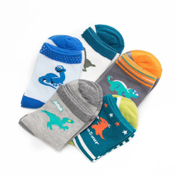 Chaussettes garçon grandes, moyennes et petites chaussettes enfants dinosaure